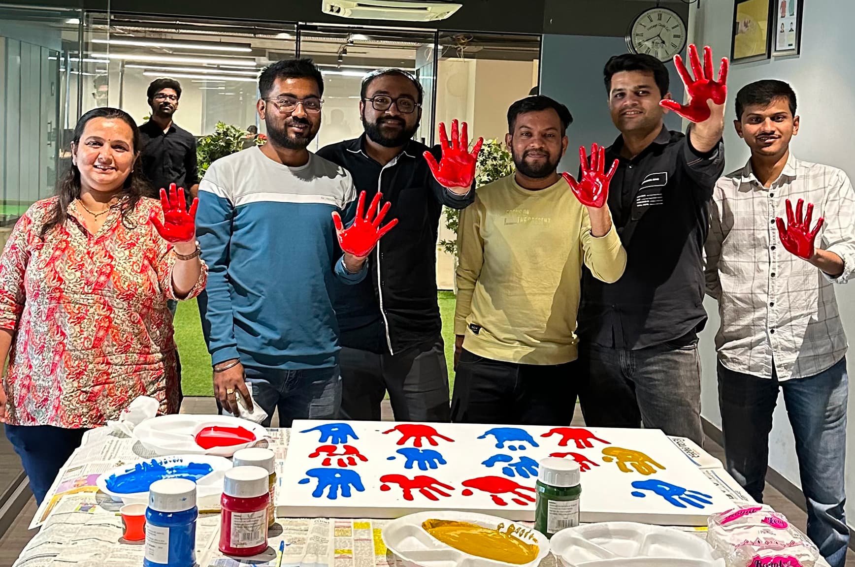 Team Handprint Art Activity