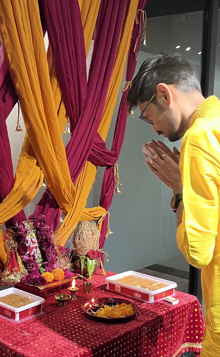Festive Prayers in Traditional Attire